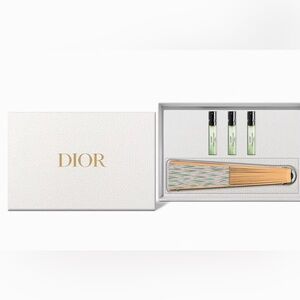 Green and Cream Fan without Perfume Set